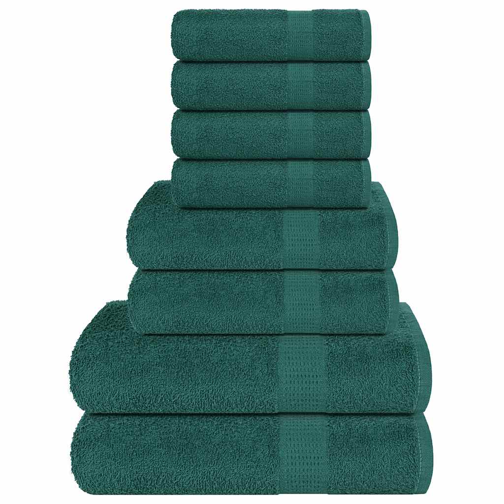 Vidaxx 8-teiliges Handtuchset 360 g m² 100 % Baumwolle grün