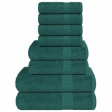 Vidaxx 8-teiliges Handtuchset 360 g m² 100 % Baumwolle grün