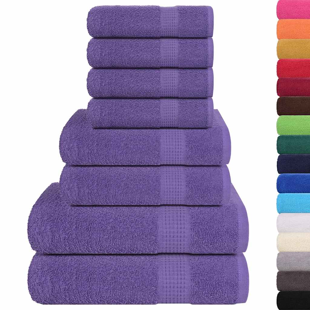 Vidaxx 8-teiliges Handtuchset 360 g m² 100 % Baumwolle Lila