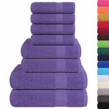 Vidaxx 8-teiliges Handtuchset 360 g m² 100 % Baumwolle Lila