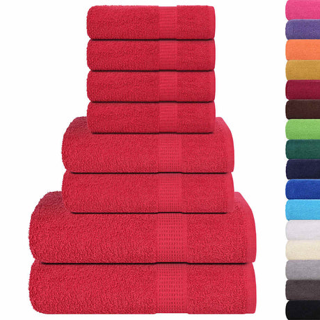 Vidaxx 8-teiliges Handtuchset Frogn 360 g m² rot