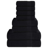Vidaxx 8-teiliges Handtuchset 360 g m² 100 % Baumwolle Schwarz