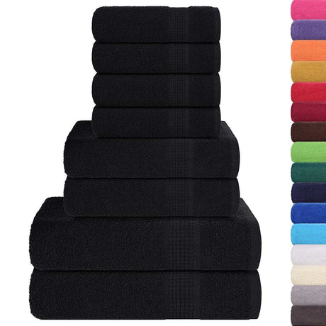 Vidaxx 8-teiliges Handtuchset Frogn 360 g m² schwarz