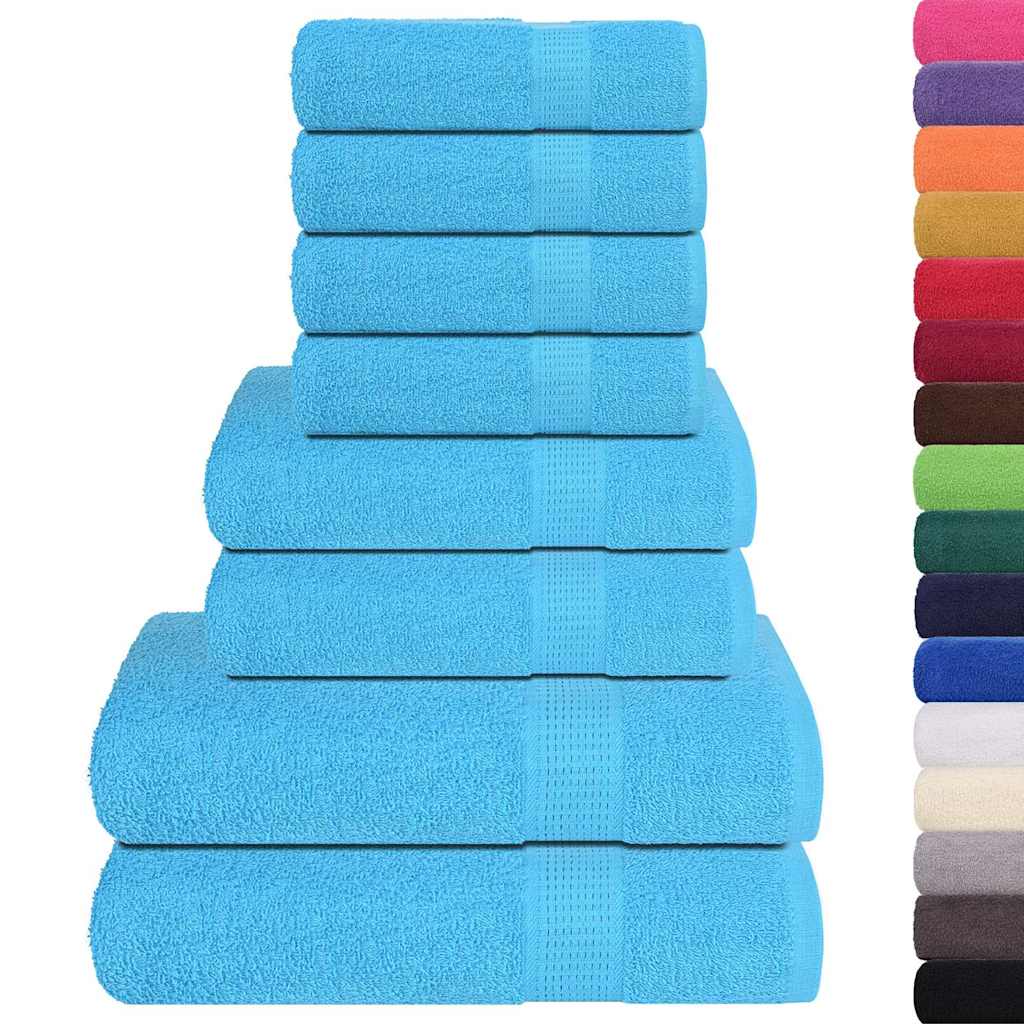 Vidaxx 8-teiliges Handtuchset 360 g m² 100 % Baumwolle Türkis
