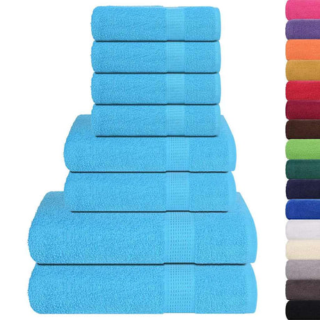 Vidaxx 8-teiliges Handtuchset 360 g m² 100 % Baumwolle Türkis