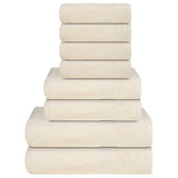 Vidaxx 8-teiliges Handtuchset 360 g m² 100 % Baumwolle cremefarben