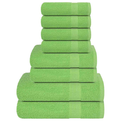 Vidaxx 8-teiliges Handtuchset 360 g m² 100 % Baumwolle Apfelgrün