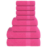 Vidaxx 8-teiliges Handtuchset 360 g m² 100 % Baumwolle rosa