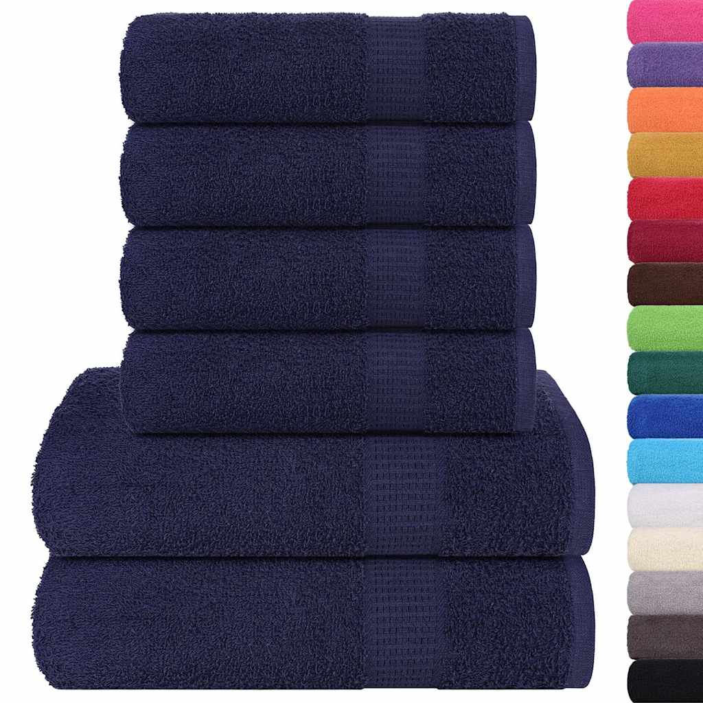 Vidaxx 6-teiliges Handtuchset Frogn 360 g m² Marineblau