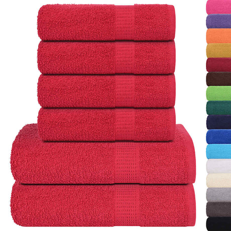 Vidaxx 6-teiliges Handtuchset Frogn 360 g m² rot
