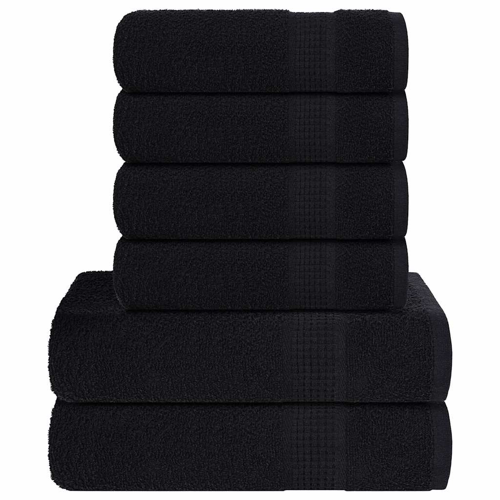 Vidaxx 6-teiliges Handtuchset Frogn 360 g m² schwarz