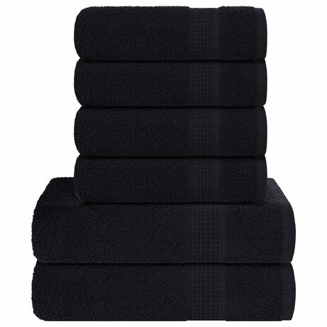 Vidaxx 6-teiliges Handtuchset Frogn 360 g m² schwarz