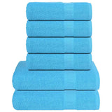 Vidaxx 6-teiliges Handtuchset 360 g m² 100 % Baumwolle Türkis