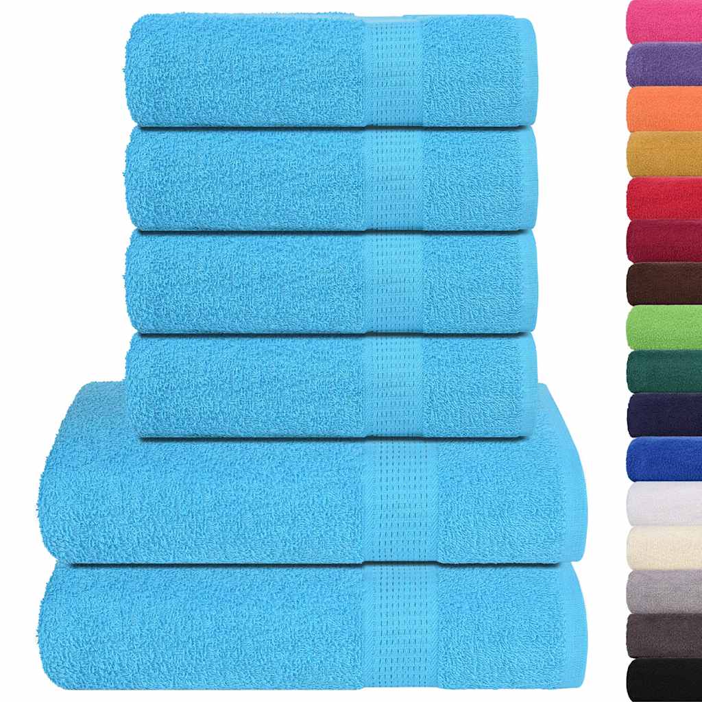 Vidaxx 6-teiliges Handtuchset 360 g m² 100 % Baumwolle Türkis