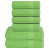 Vidaxx 6-teiliges Handtuchset 360 g m² 100 % Baumwolle Apfelgrün
