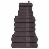 VidaXL 12-teiliges Handtuchset 360 g m² 100 % Baumwolle Anthrazit