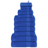 VidaXL 12-teiliges Handtuchset 360 g m² 100 % Baumwolle Blau