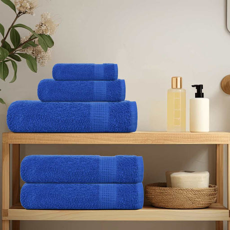 VidaXL 12-teiliges Handtuchset 360 g m² 100 % Baumwolle Blau