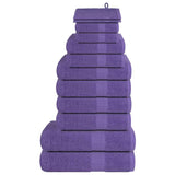 Vidaxx 12-teiliges Handtuchset 360 g m² 100 % Baumwolle Lila