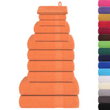 VidaXL 12-teiliges Handtuchset 360 g m² 100 % Baumwolle Orange