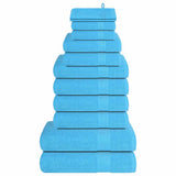 Vidaxx 12-teiliges Handtuchset 360 g m² 100 % Baumwolle Türkis