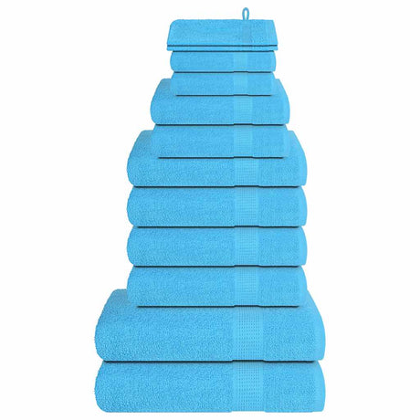 Vidaxx 12-teiliges Handtuchset 360 g m² 100 % Baumwolle Türkis