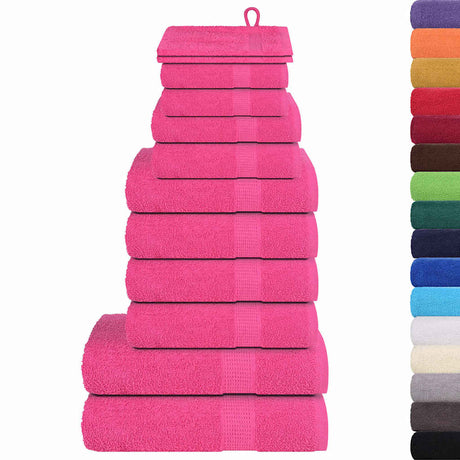 Vidaxx 12-teiliges Handtuchset Frogn 360 g m² rosa