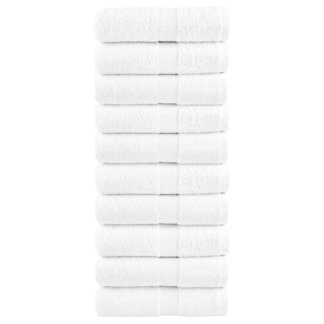 Vidaxx Premium Waschlappen Solund 10 Stück 30x30 cm 600 g m² weiß