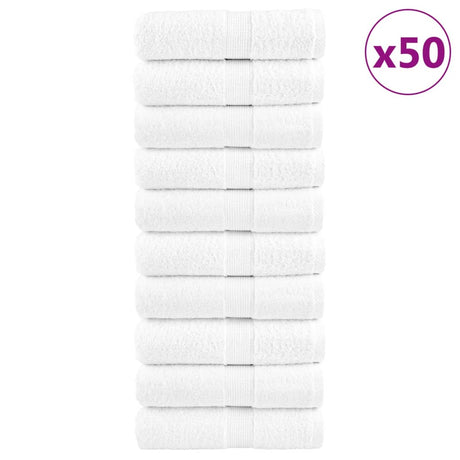 VidaXL Gästehandtücher Solund 50 St. 600 g m² 30x50 cm weiß