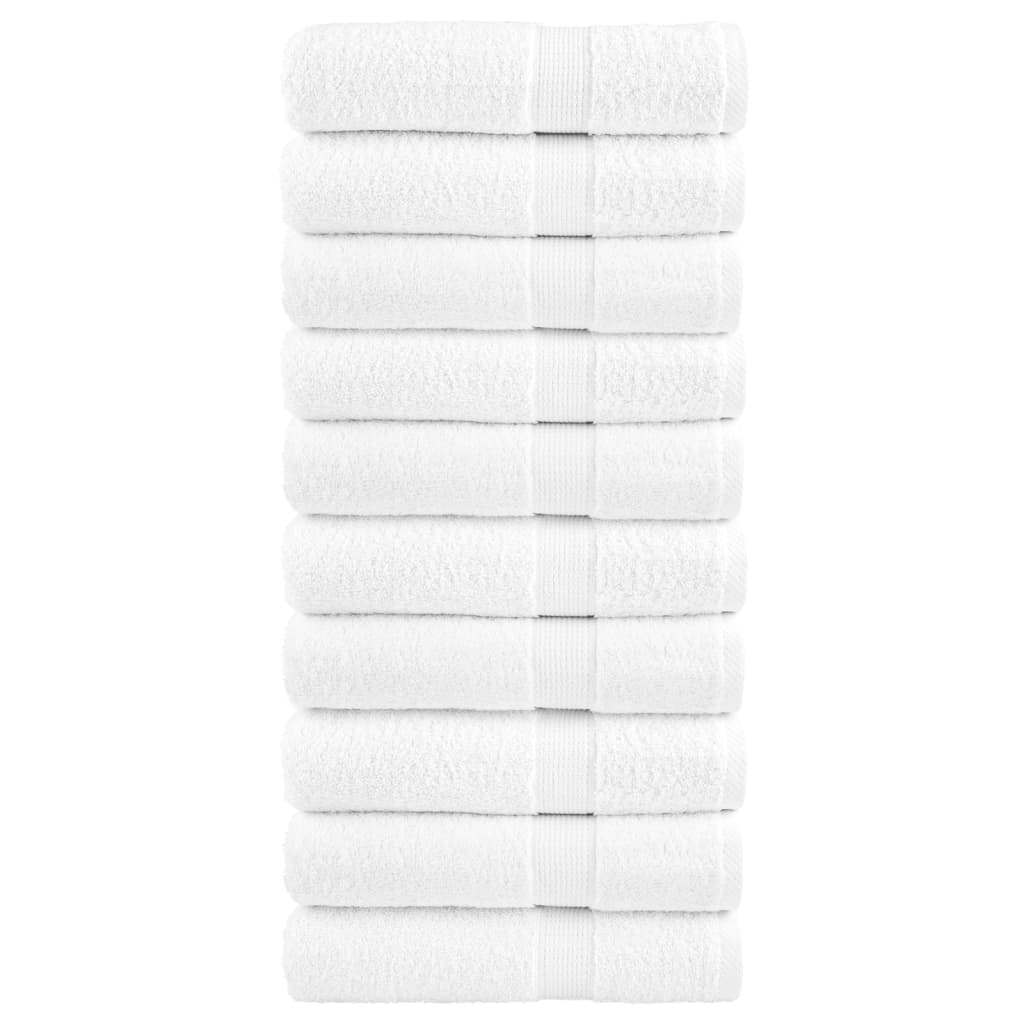 VidaXL Handtücher Solund 10 Stück 600 g m² 50x100 cm weiß