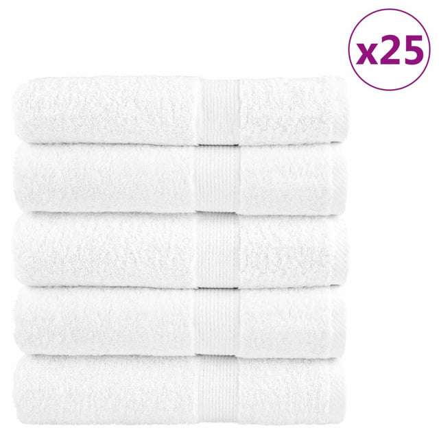VidaXL Badetücher Solund 25 Stück 600 g m² 100x150 cm weiß