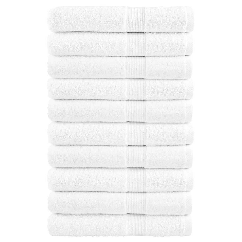 VidaXL Saunatücher Solund 10 Stück 600 g m² 80x200 cm weiß