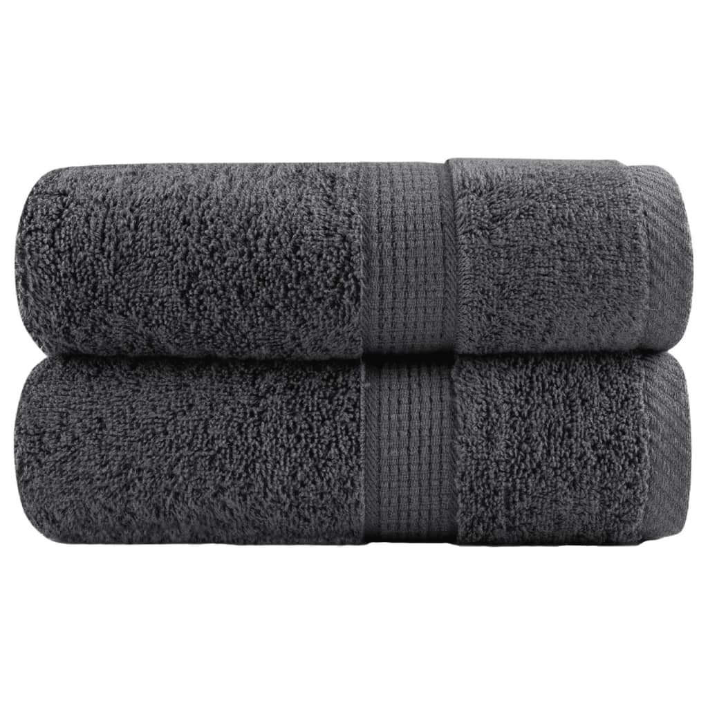Vidaxx Premium Waschlappen Solid 2 Stück Anthrazit 30x30 cm 600 g m²