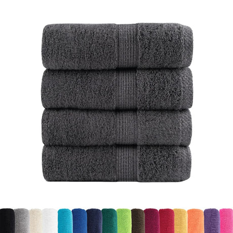 Vidaxx Premium Waschlappen Solid 4 Stück Anthrazit 30x30 cm 600 g m²
