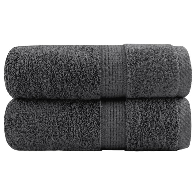VidaXL Gästehandtücher Solund 2 St. 600 g m² 30x50 cm Farbe Anthrazit