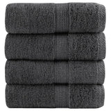 VidaXL Gästehandtücher Solund 4 Stück 600 g m² 30x50 cm Farbe Anthrazit