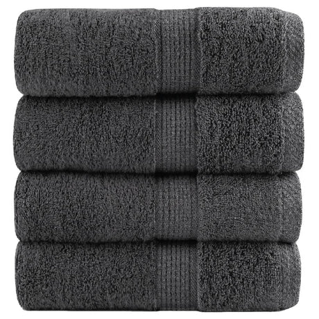 VidaXL Gästehandtücher Solund 4 Stück 600 g m² 30x50 cm Farbe Anthrazit
