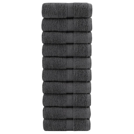 VidaXL Gästehandtücher Solund 10 St. 600 g m² 30x50 cm Anthrazit