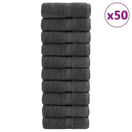 VidaXL Gästehandtücher Solund 50 St. 600 g m² 30x50 cm Anthrazit