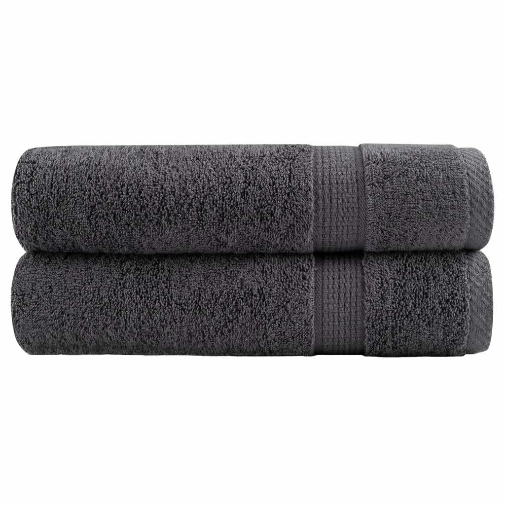 VidaXL Handtücher SOLUND 2 Stk. 600 g m² 50x100 cm Anthrazit