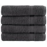 VidaXL Badetücher Solund 4 Stück 600 g m² 70x140 cm Anthrazit