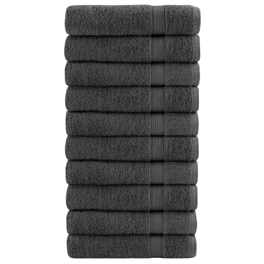 VidaXL Badetücher Solund 10 Stück 600 g m² 70x140 cm Anthrazit