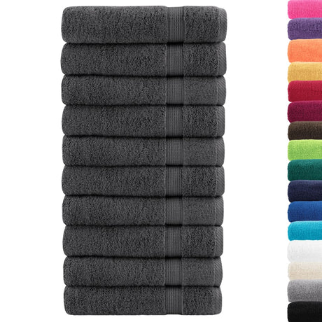 VidaXL Badetücher Solund 10 Stück 600 g m² 70x140 cm Anthrazit
