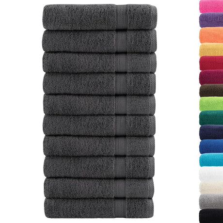 Vidaxx Handtücher Solund 10 Stück 600 g m² 100x150 cm Farbe Anthrazit
