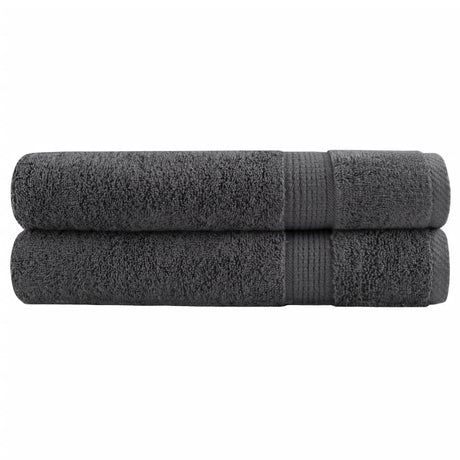 VidaXL Saunatücher Solund 2 Stück 600 g m² 80x200 cm Farbe Anthrazit