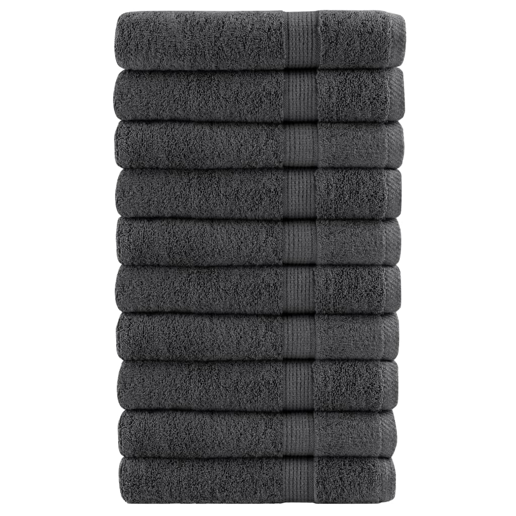 VidaXL Saunatücher Solund 10 Stück 600 g m² 80x200 cm Farbe Anthrazit