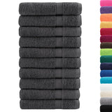 VidaXL Saunatücher Solund 10 Stück 600 g m² 80x200 cm Farbe Anthrazit