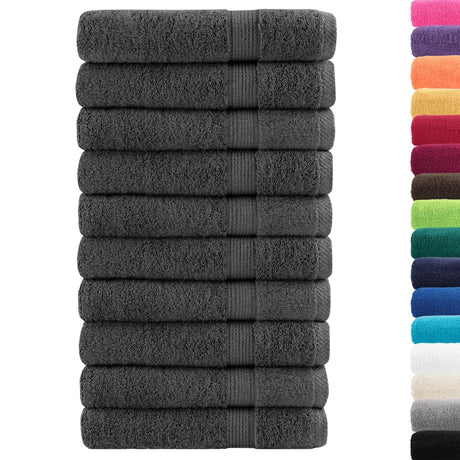 VidaXL Saunatücher Solund 10 Stück 600 g m² 80x200 cm Farbe Anthrazit