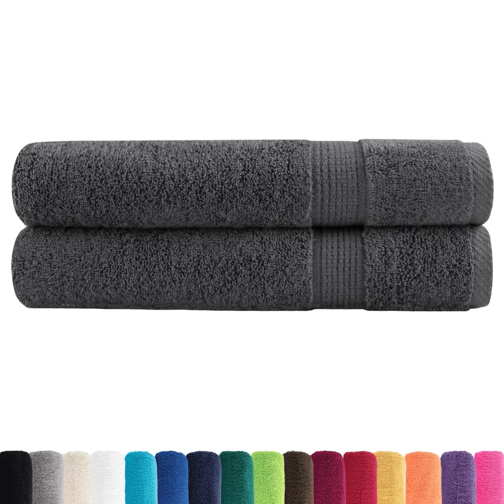 Vidaxx Handtücher Solund 2 Stück 600 g m² 30x50 cm Farbe Anthrazit