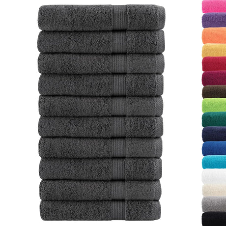 Vidaxx Handtücher Solund 10 Stück 600 g m² 100x200 cm Farbe Anthrazit